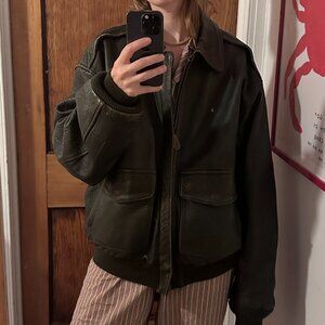 Avirex A-2 Bomber Flight Leather Jacket